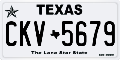 TX license plate CKV5679