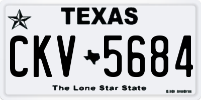 TX license plate CKV5684