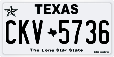 TX license plate CKV5736