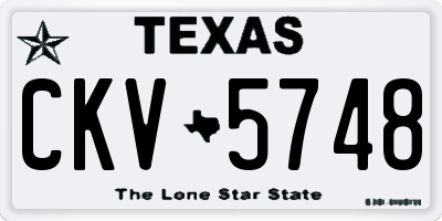 TX license plate CKV5748