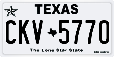 TX license plate CKV5770