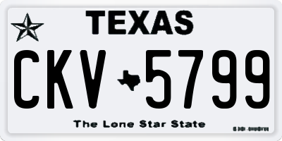 TX license plate CKV5799