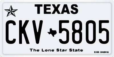 TX license plate CKV5805