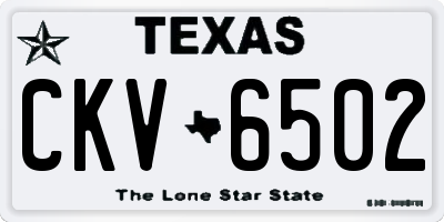TX license plate CKV6502