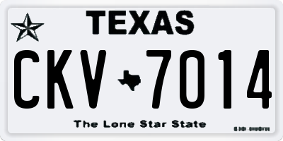 TX license plate CKV7014