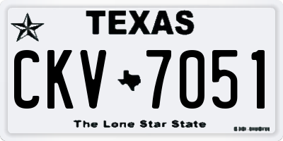TX license plate CKV7051