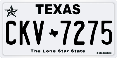 TX license plate CKV7275