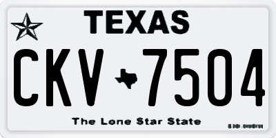 TX license plate CKV7504