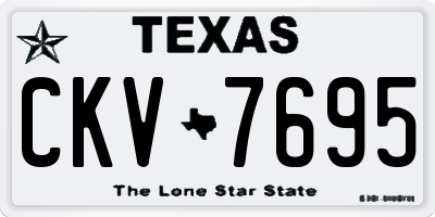 TX license plate CKV7695