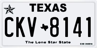 TX license plate CKV8141