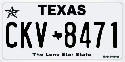 TX license plate CKV8471