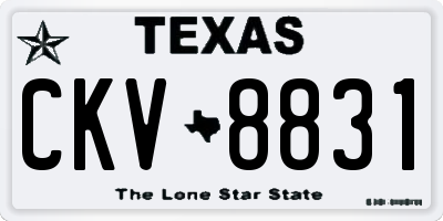 TX license plate CKV8831