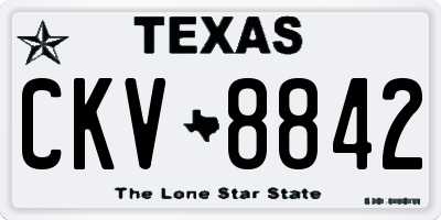 TX license plate CKV8842