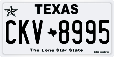 TX license plate CKV8995