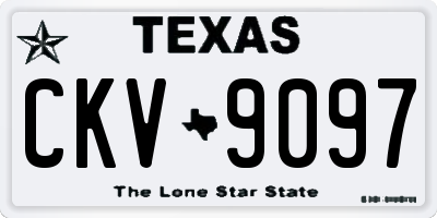 TX license plate CKV9097
