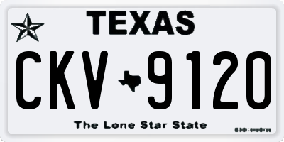 TX license plate CKV9120
