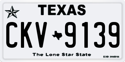 TX license plate CKV9139