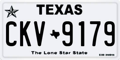 TX license plate CKV9179