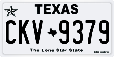 TX license plate CKV9379