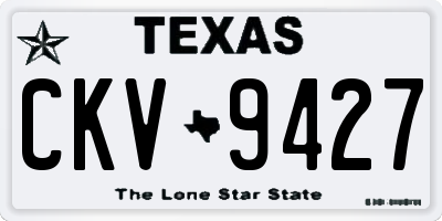 TX license plate CKV9427