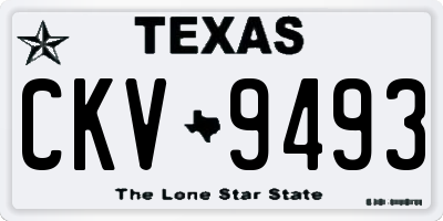 TX license plate CKV9493