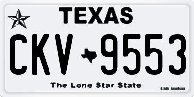 TX license plate CKV9553