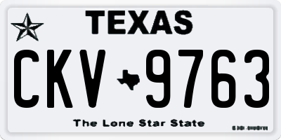 TX license plate CKV9763