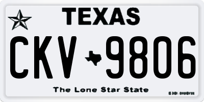 TX license plate CKV9806