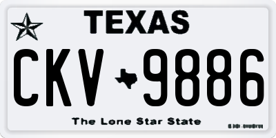 TX license plate CKV9886