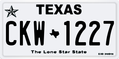 TX license plate CKW1227