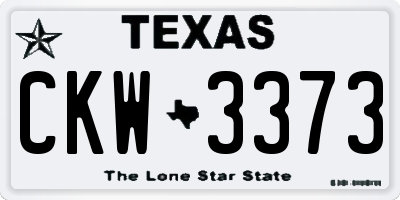 TX license plate CKW3373