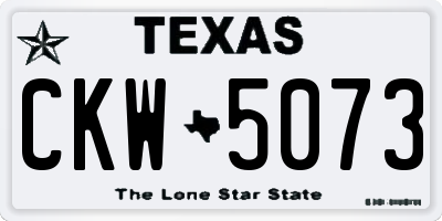 TX license plate CKW5073