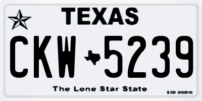 TX license plate CKW5239