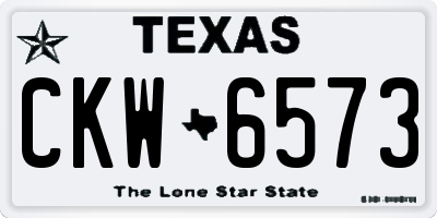 TX license plate CKW6573