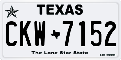 TX license plate CKW7152