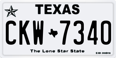 TX license plate CKW7340