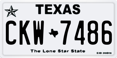 TX license plate CKW7486