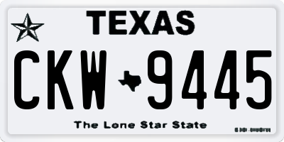 TX license plate CKW9445
