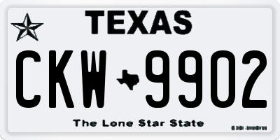TX license plate CKW9902