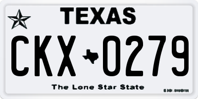 TX license plate CKX0279