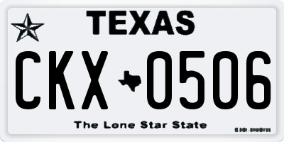 TX license plate CKX0506
