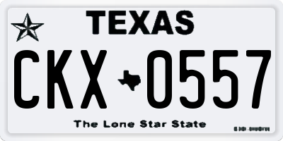 TX license plate CKX0557