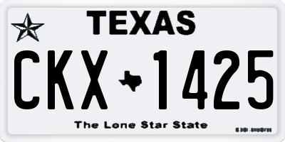TX license plate CKX1425