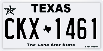 TX license plate CKX1461
