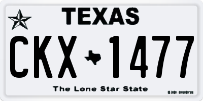 TX license plate CKX1477