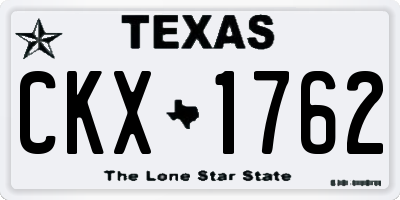 TX license plate CKX1762