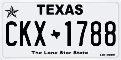 TX license plate CKX1788