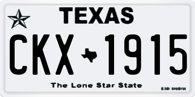 TX license plate CKX1915