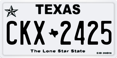 TX license plate CKX2425