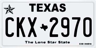 TX license plate CKX2970